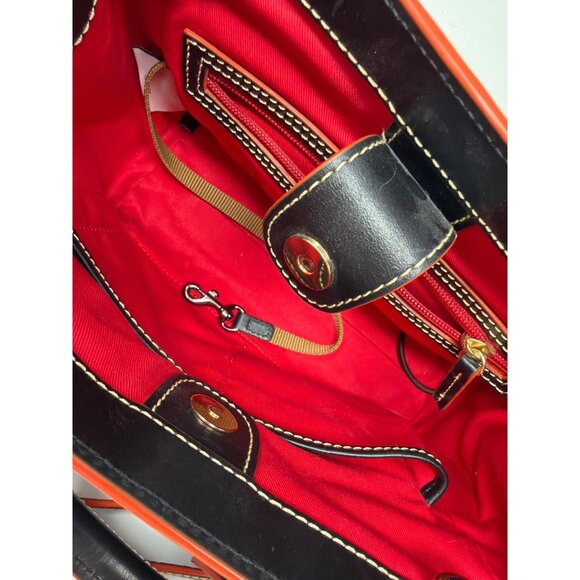 Disney Dooney And Bourke Mickey Minnie Geometric Satchel Black Red - Picture 6 of 8